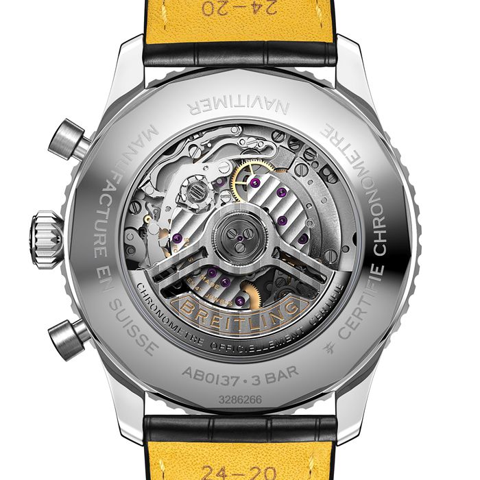 Breitling Navitimer B01 Chronograph 46 Stainless Steel Leather Strap Watch AB0137241L1P1 - Image 4