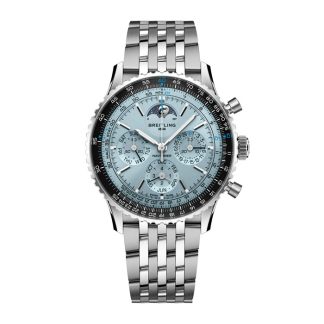 Breitling Navitimer B19 Chronograph Perpetual Calender 43mm Mens Watch Blue PB1920251C1A1