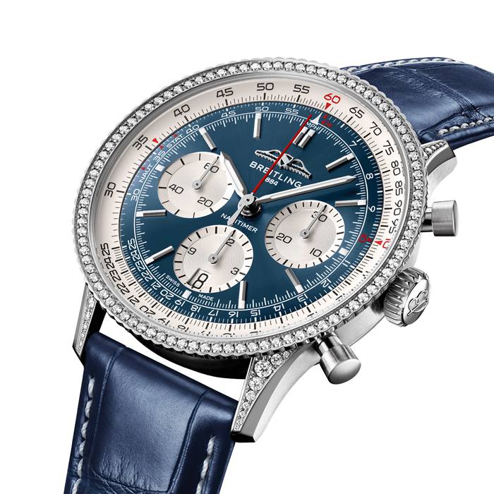Breitling Navitimer Chronograph 41mm Mens Watch White Eyed Blue Dial AB0139631C1P1 - Image 2