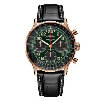 Breitling Navitimer Cosmanaute 41mm Limited Edition Mens Watch Green RB12302A1L1P1