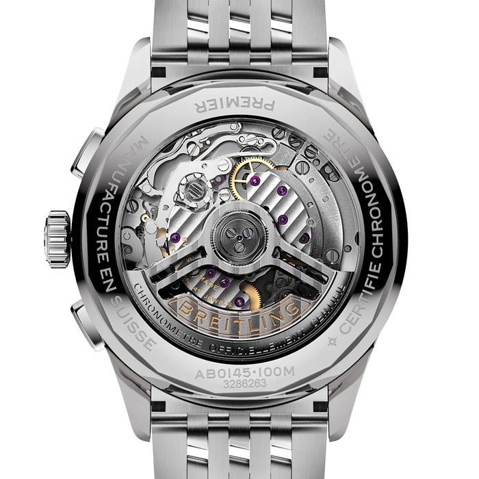 Breitling Premier B01 Chronograph 42mm Mens Watch Blue Stainless Steel AB0145171C1A1 - Image 2