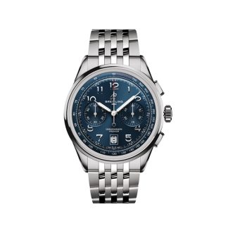 Breitling Premier B01 Chronograph 42mm Mens Watch Blue Stainless Steel AB0145171C1A1