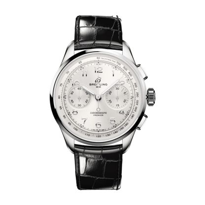 Breitling Premier B09 Chonograph 40mm Mens Watch Silver AB0930371G1P1