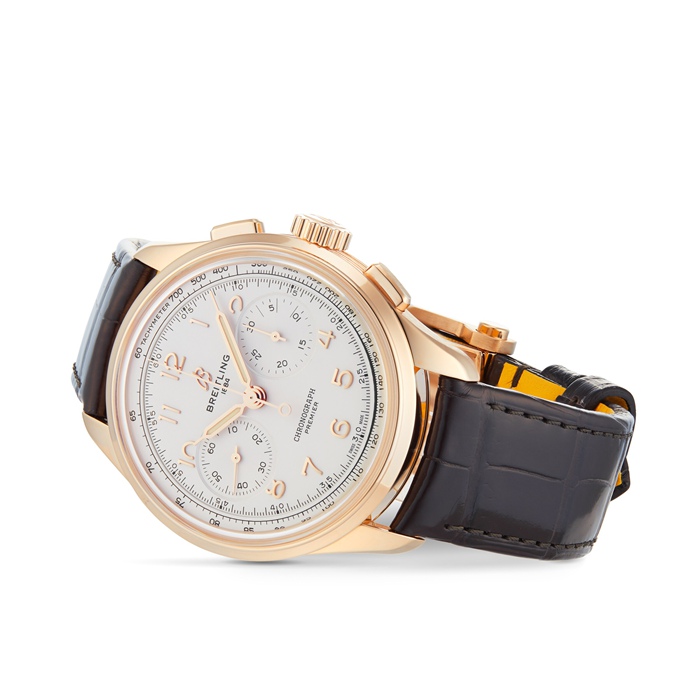 Breitling Premier B09 Chronograph 40 18k Red Gold Watch RB0930371G1P1 - Image 4
