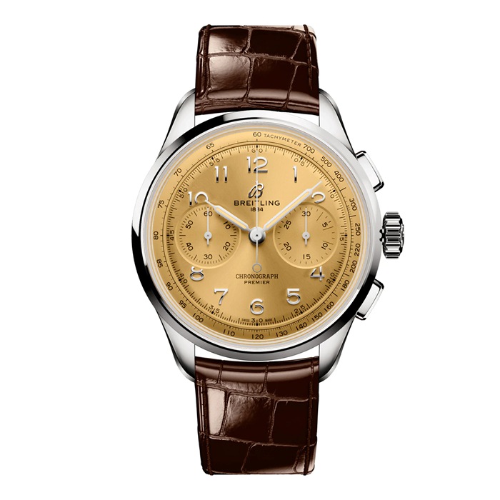 Breitling Premier B09 Chronograph 40mm Mens Watch Champagne AB0930F51H1P1
