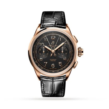 Breitling Premier B15 Duograph 42 18k Red Gold Watch RB1510251B1P1