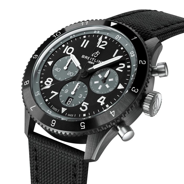 Breitling Super AVI B04 Chronograph GMT Mosquito Night Fighter 46mm Mens Watch Black SB04451A1B1X1 - Image 2