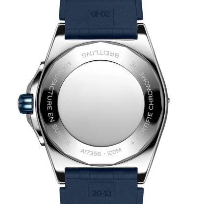 Breitling Super Chronomat Automatic 38 Blue Rubber Strap Watch A17356531C1S1 - Image 2
