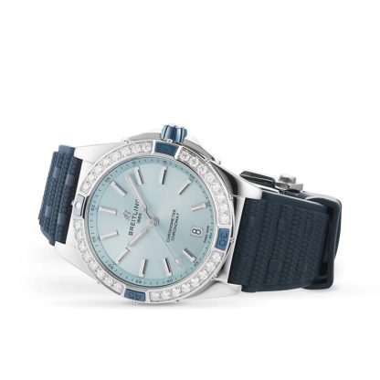Breitling Super Chronomat Automatic 38 Blue Rubber Strap Watch A17356531C1S1 - Image 3