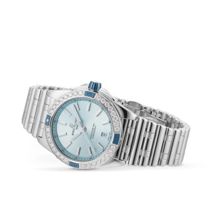 Breitling Super Chronomat Automatic 38 Blue Stainless Steel Bracelet Watch A17356531C1A1 - Image 3