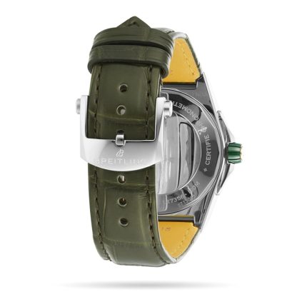 Breitling Super Chronomat Automatic 38 Green Stainless Steel & 18ct Rose Gold Leather Strap Watch U17356531L1P1 - Image 4