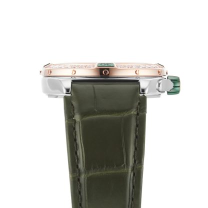 Breitling Super Chronomat Automatic 38 Green Stainless Steel & 18ct Rose Gold Leather Strap Watch U17356531L1P1 - Image 5