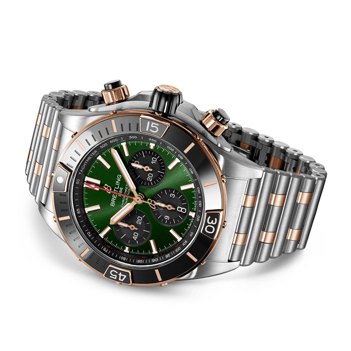 Breitling Super Chronomat B01 44 Stainless Steel & 18k Red Gold Watch UB0136251L1U1 - Image 3