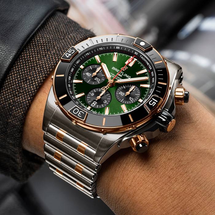 Breitling Super Chronomat B01 44 Stainless Steel & 18k Red Gold Watch UB0136251L1U1 - Image 5