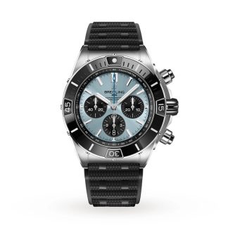 Breitling Super Chronomat B01 44 Stainless Steel & Platinum Ice Blue Watch PB0136251C1S1