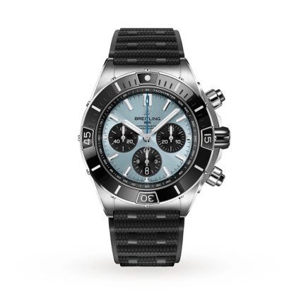 Breitling Super Chronomat B01 44 Stainless Steel & Platinum Ice Blue Watch PB0136251C1S1