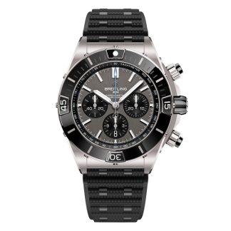 Breitling Super Chronomat B01 44mm Mens Watch Grey Rubber EB0136251M1S1