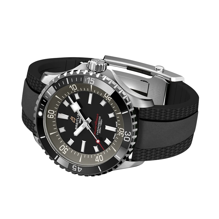Breitling Superocean 42mm UK Edition Mens Watch Grey Rubber A173757A1B1S1 - Image 3