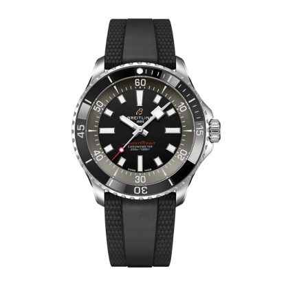 Breitling Superocean 42mm UK Edition Mens Watch Grey Rubber A173757A1B1S1