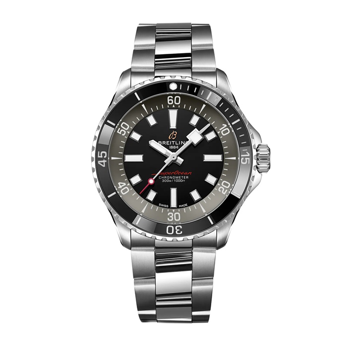 Breitling Superocean 42mm UK Edition Mens Watch Grey Stainless Steel A173757A1B1A1