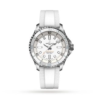 Breitling Superocean Automatic 36 Stainless Steel Rubber Strap Watch A17377211A1S1