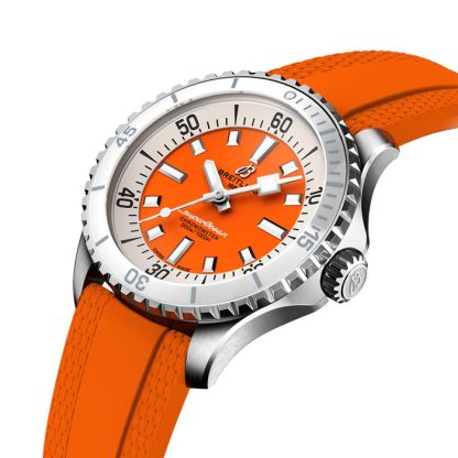 Breitling Superocean Automatic 36 Stainless Steel Rubber Strap Watch A17377211O1S1 - Image 3