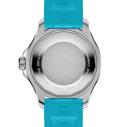 Breitling Superocean Automatic 36 Stainless Steel Turquoise Rubber Watch A17377211C1S1 - Image 2