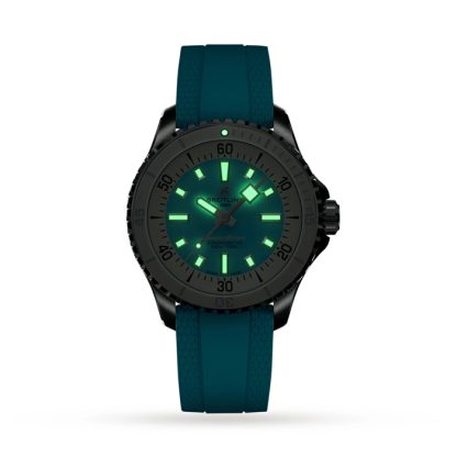 Breitling Superocean Automatic 36 Stainless Steel Turquoise Rubber Watch A17377211C1S1 - Image 5