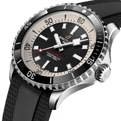 Breitling Superocean Automatic 42 Stainless Steel Rubber Strap Watch A17375211B1S1 - Image 3