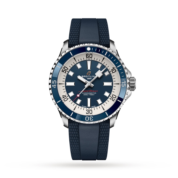 Breitling Superocean Automatic 42 Stainless Steel Rubber Strap Watch A17375E71C1S1