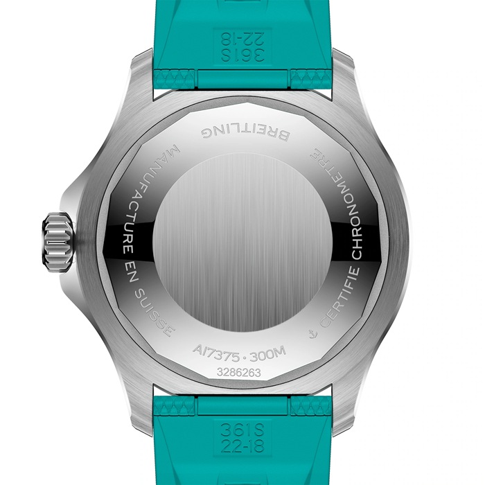 Breitling Superocean Automatic 42mm Mens Watch Turquoise Rubber A17375211B2S2 - Image 2