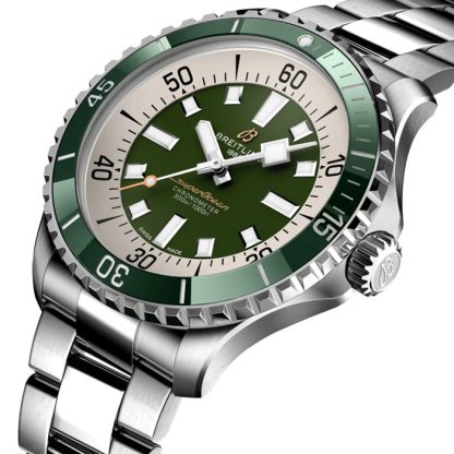 Breitling Superocean Automatic 44 Stainless Steel Green Watch A17376A31L1A1 - Image 3