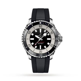 Breitling Superocean Automatic 44 Stainless Steel Rubber Strap Watch A17376211B1S1