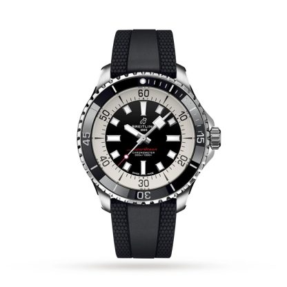 Breitling Superocean Automatic 44 Stainless Steel Rubber Strap Watch A17376211B1S1