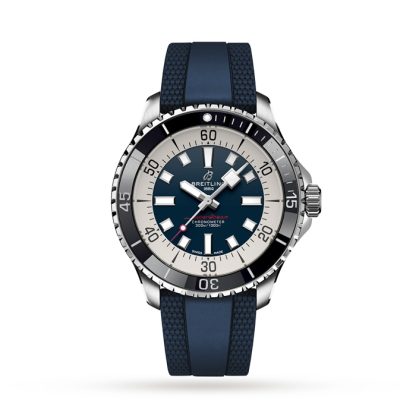 Breitling Superocean Automatic 44 Stainless Steel Rubber Strap Watch A17376211C1S1