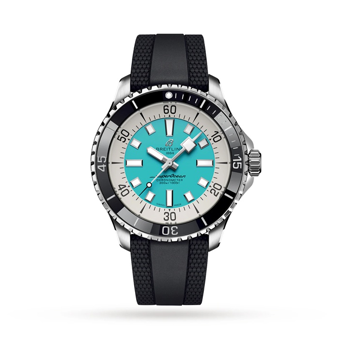 Breitling Superocean Automatic 44 Stainless Steel Rubber Strap Watch A17376211L2S1