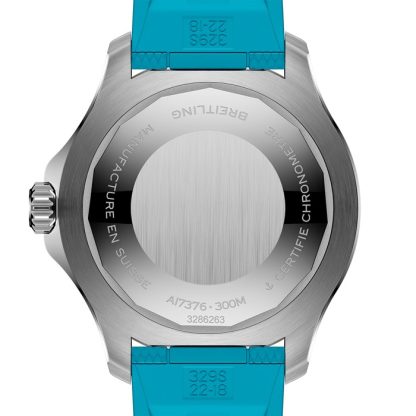 Breitling Superocean Automatic 44mm Mens Watch Turquoise Rubber A17376211L2S2 - Image 2