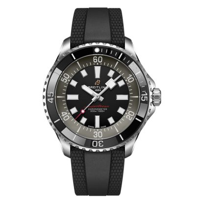 Breitling Superocean Automatic 44mm UK Edition Mens Watch Black Rubber A173765A1B1S1