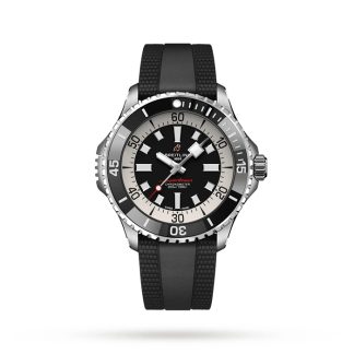 Breitling Superocean Automatic 46 Stainless Steel Rubber Strap Watch A17378211B1S1