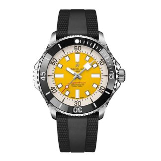 Breitling Superocean Automatic Code Yellow UK Edition 46mm Mens Watch Yellow Rubber A173781A1I1S1