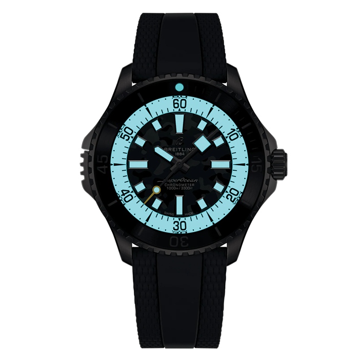Breitling Superocean Automatic Super Diver 46mm Mens Watch Black Rubber E10379351B1S1 - Image 5