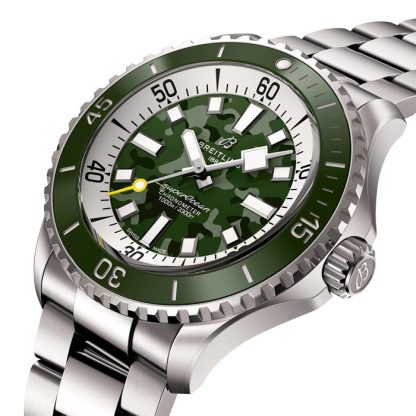 Breitling Superocean Automatic Super Diver 46mm Mens Watch Green E10379D31L1E1 - Image 2