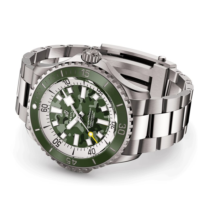 Breitling Superocean Automatic Super Diver 46mm Mens Watch Green E10379D31L1E1 - Image 3