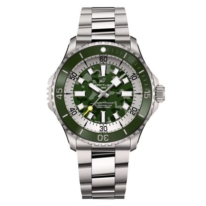Breitling Superocean Automatic Super Diver 46mm Mens Watch Green E10379D31L1E1