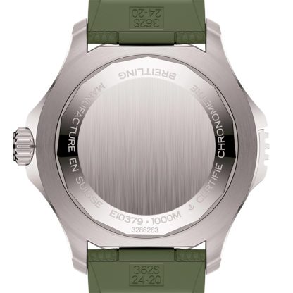 Breitling Superocean Automatic Super Diver 46mm Mens Watch Green Rubber E10379D31L1S1 - Image 4