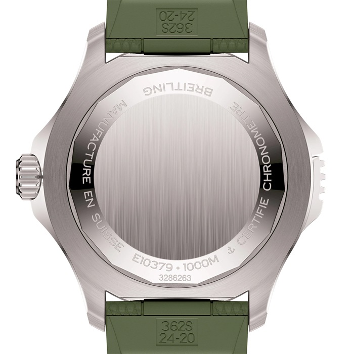 Breitling Superocean Automatic Super Diver 46mm Mens Watch Green Rubber E10379D31L1S1 - Image 4