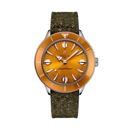 Breitling Superocean Heritage '57 Highlands Capsule 38mm Mens Watch Yellow 2 Straps U10340281I1A1 - Image 3