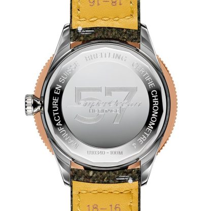 Breitling Superocean Heritage '57 Highlands Capsule 38mm Mens Watch Yellow 2 Straps U10340281I1A1 - Image 4