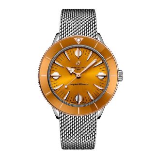 Breitling Superocean Heritage '57 Highlands Capsule 38mm Mens Watch Yellow 2 Straps U10340281I1A1
