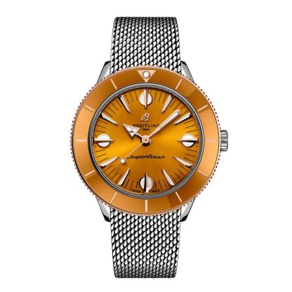 Breitling Superocean Heritage '57 Highlands Capsule 38mm Mens Watch Yellow 2 Straps U10340281I1A1